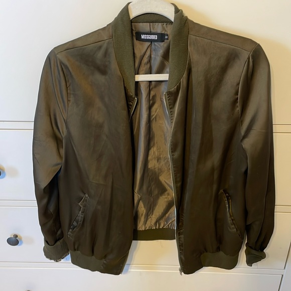 Missguided green bomber jacket - Picture 1 of 2
